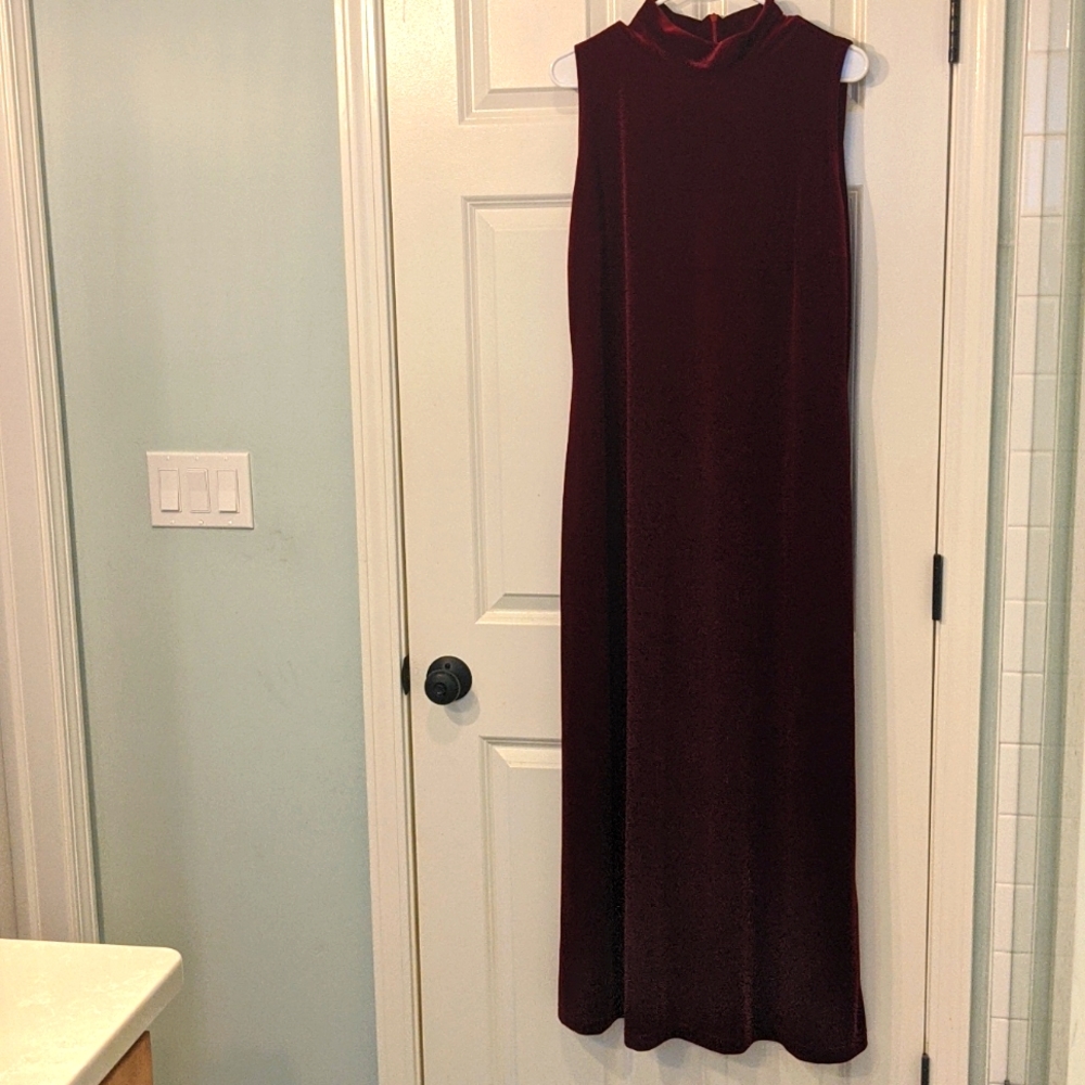 90's Ronni Nicole Velvet Red Dress